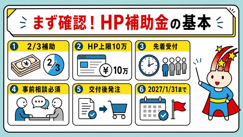 まず確認!ホームページ補助金の基本