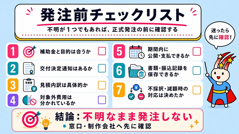 発注前チェックリスト