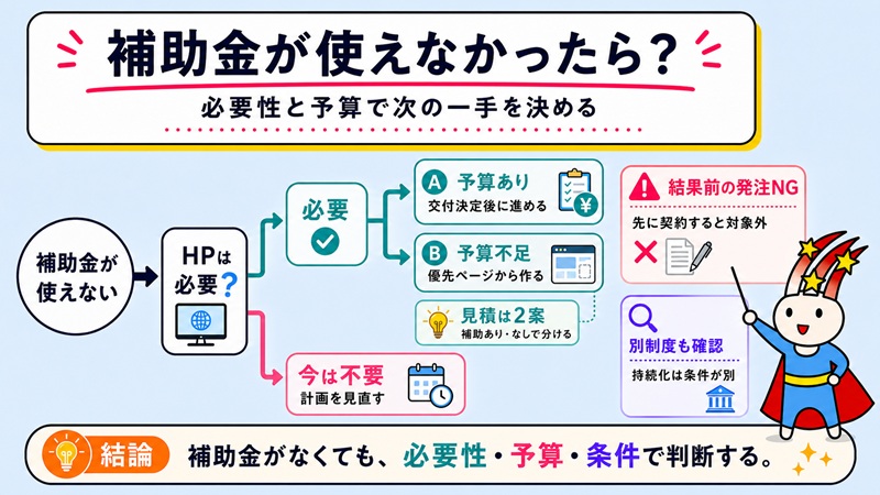 補助金が使えなかったら?